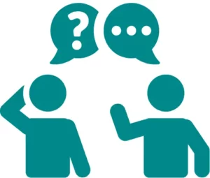 Icône de personnes qui se posent des questions